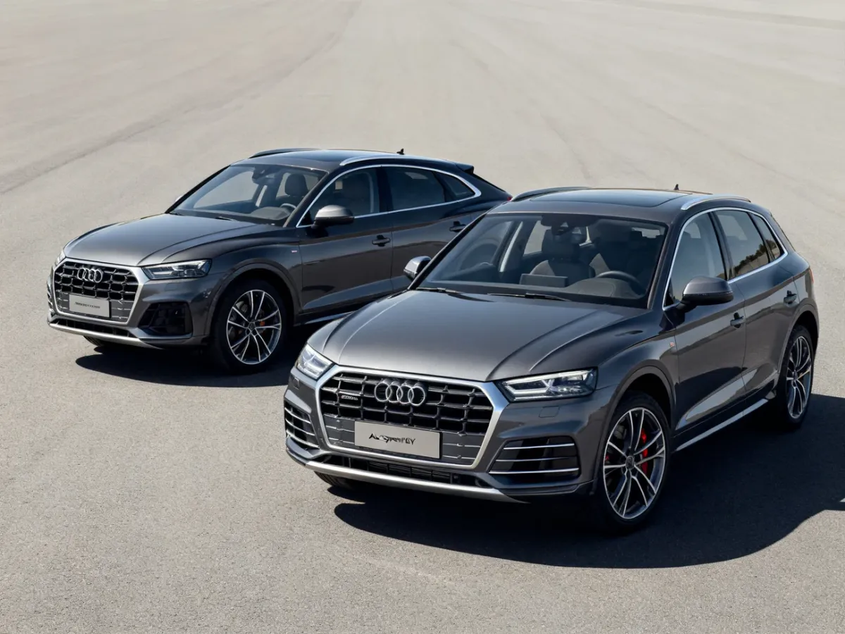 Klasyczne Audi Q5 SUV i Audi Q5 Sportback pokazane obok siebie