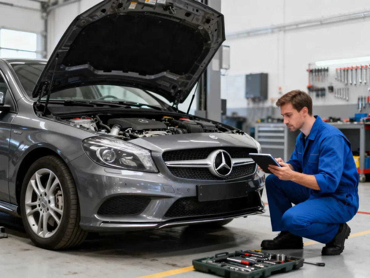 Diagnostyka używanego Mercedesa Klasy A W177 w warsztacie