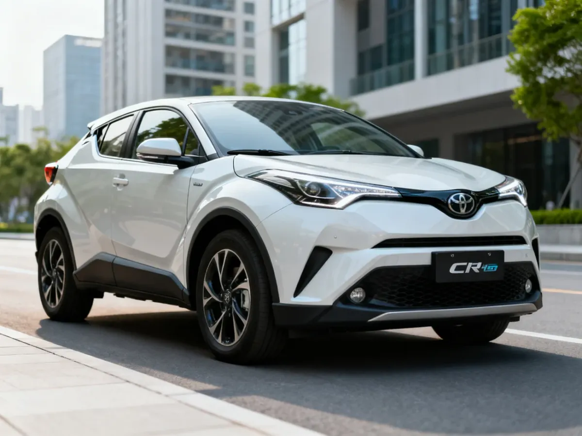 Toyota C-HR Hybrid na miejskiej ulicy