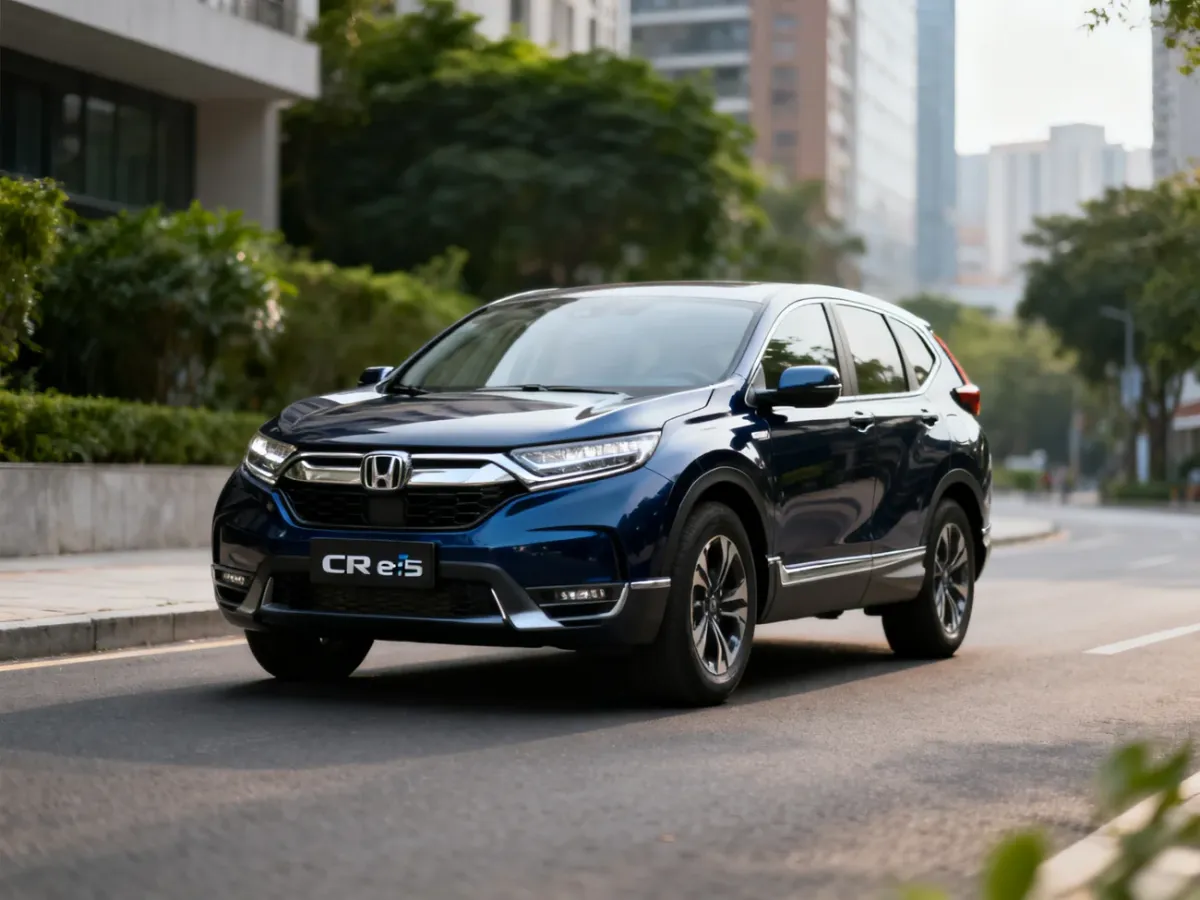 Honda CR-V e:HEV na miejskiej ulicy