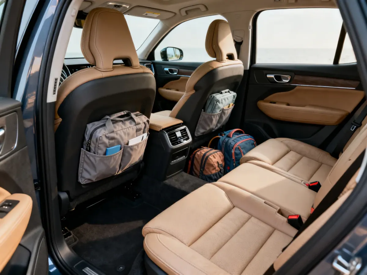 Przestronne wnętrze Volvo XC60 przygotowane do rodzinnej podróży