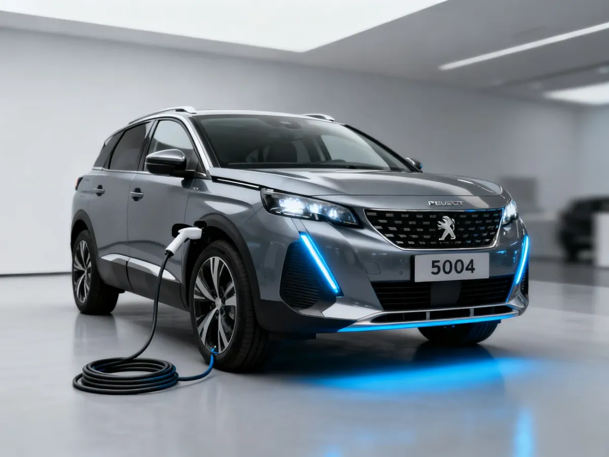 Peugeot 5008 2024 z akcentami różnych napędów