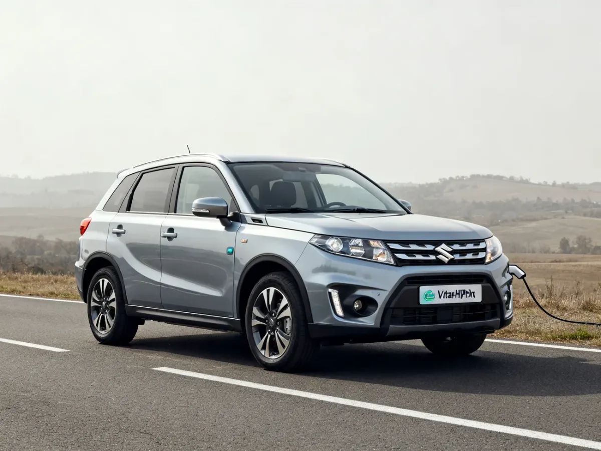 Suzuki Vitara Hybrid na drodze w ujęciu z przodu
