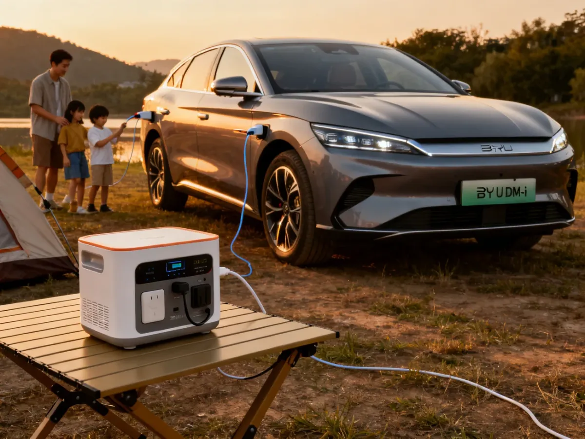 BYD Seal U DM-i zasilający urządzenia zewnętrzne dzięki funkcji V2L