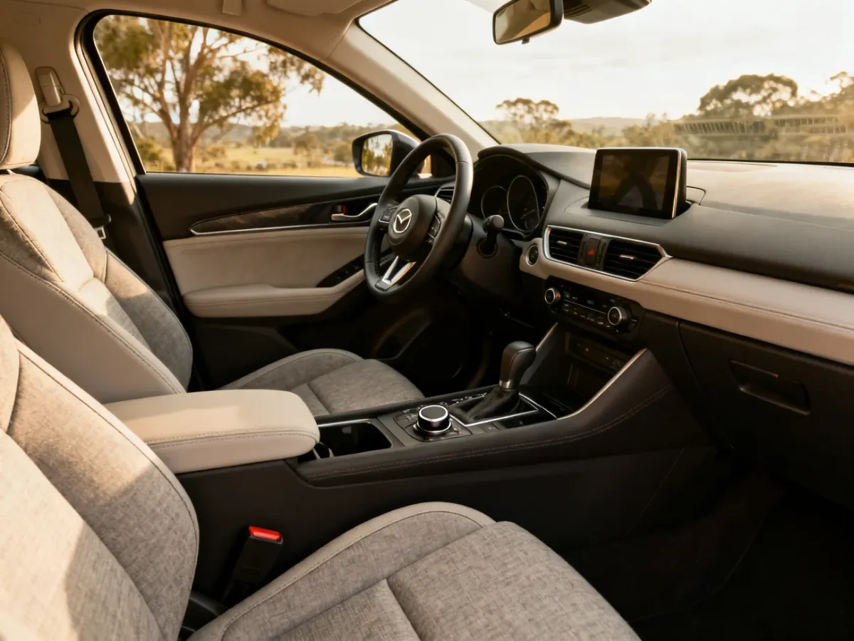 Wnętrze Mazdy CX-5 KF z elegancką deską rozdzielczą