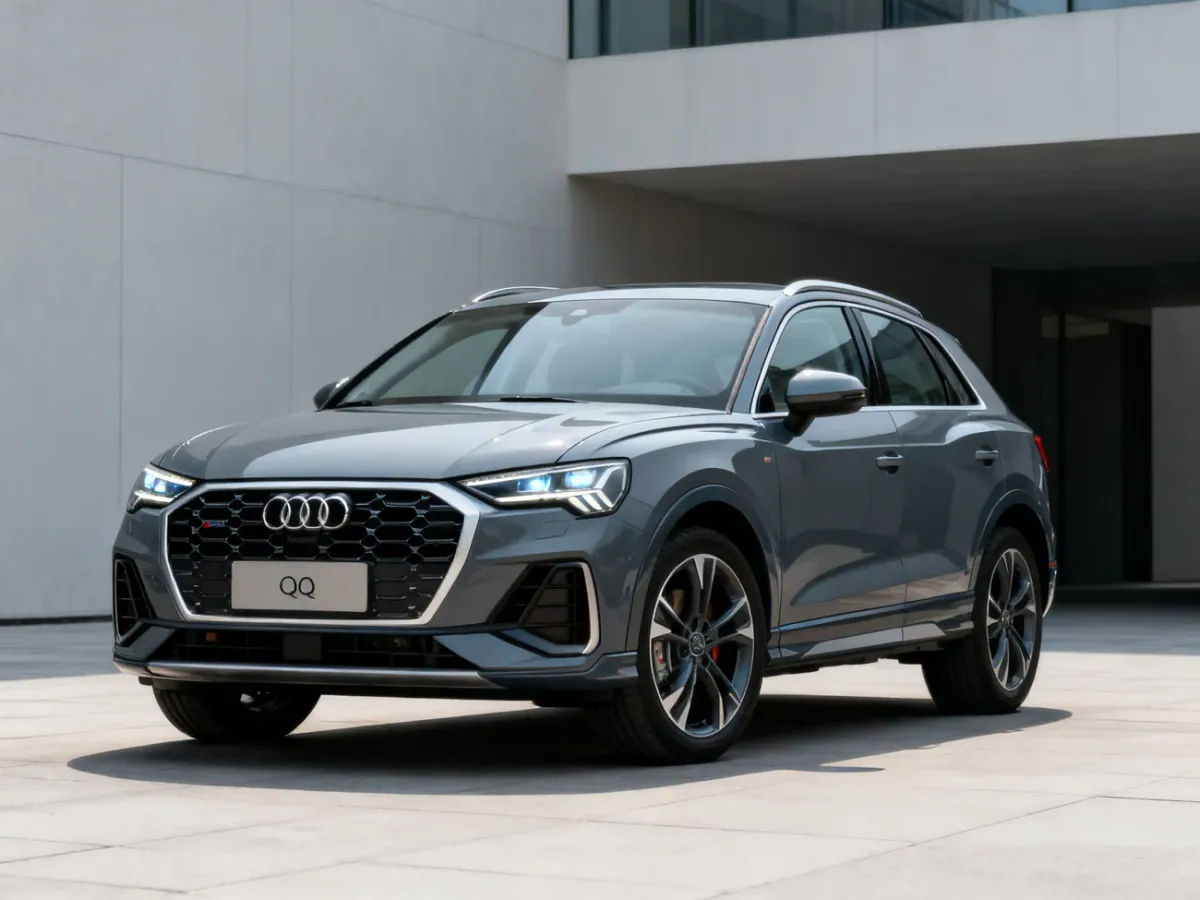Audi Q3 F3 drugiej generacji w widoku trzy czwarte od przodu