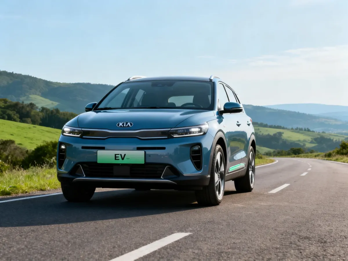 Kia EV3 Long Range na malowniczej drodze