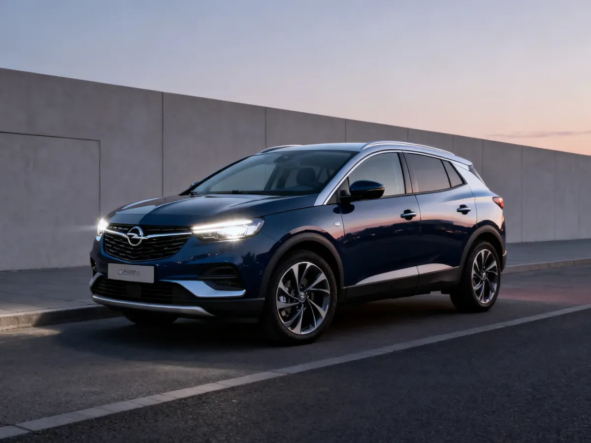 Opel Grandland B SUV z charakterystycznym podświetlanym grillem