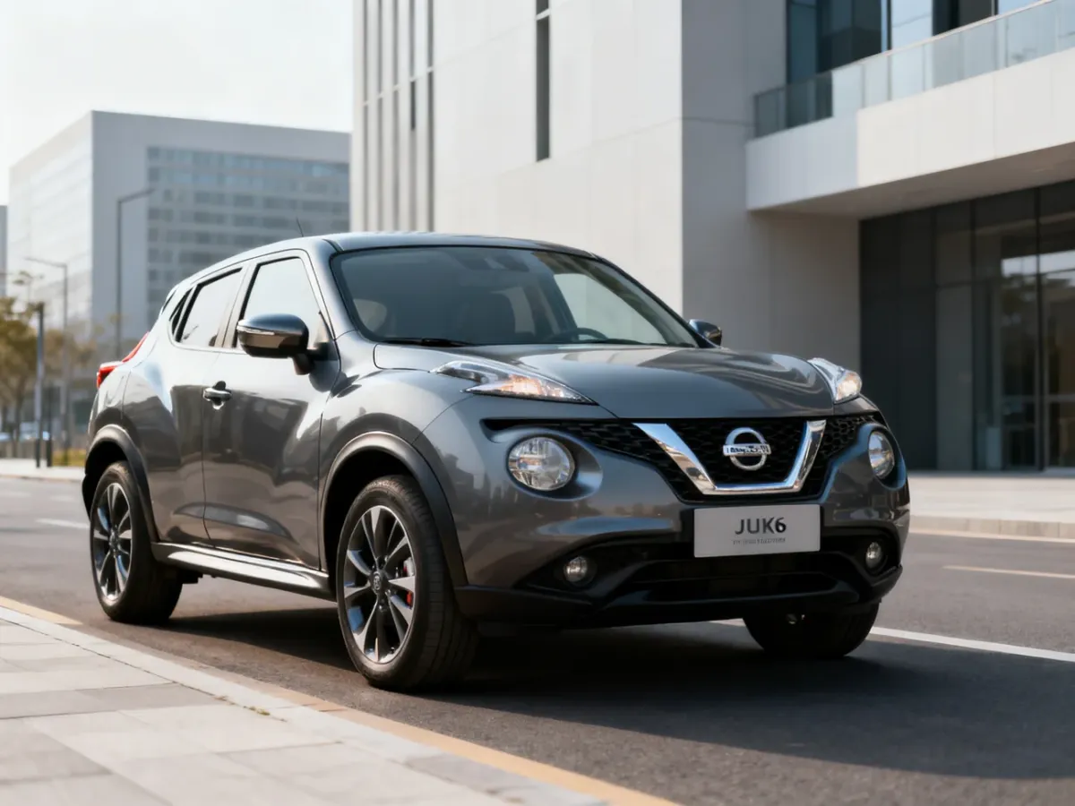 Nissan Juke F16 zaparkowany na miejskiej ulicy