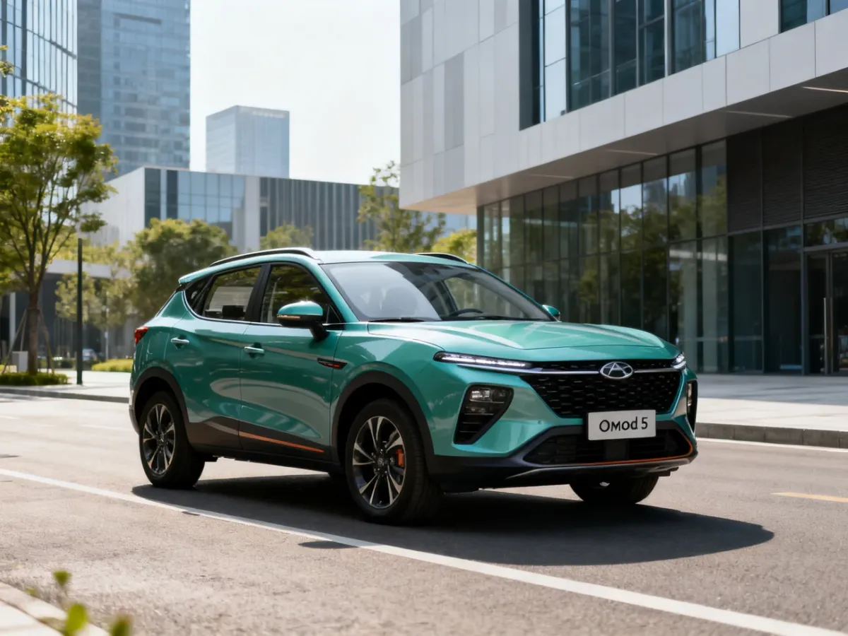 Omoda 5 crossover na miejskiej ulicy