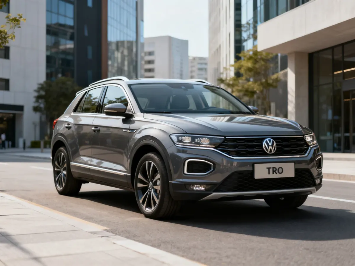 Volkswagen T-Roc 2026 zaparkowany na miejskiej ulicy