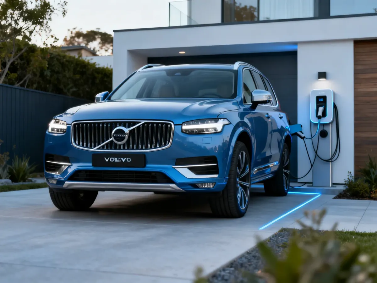 Volvo XC90 podczas ładowania hybrydy plug-in
