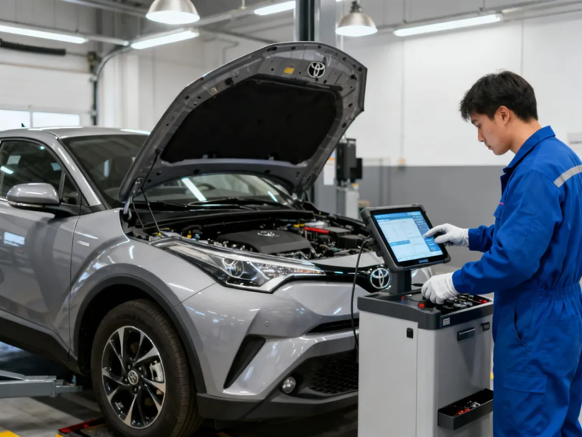 Diagnostyka używanej Toyoty C-HR Hybrid w serwisie
